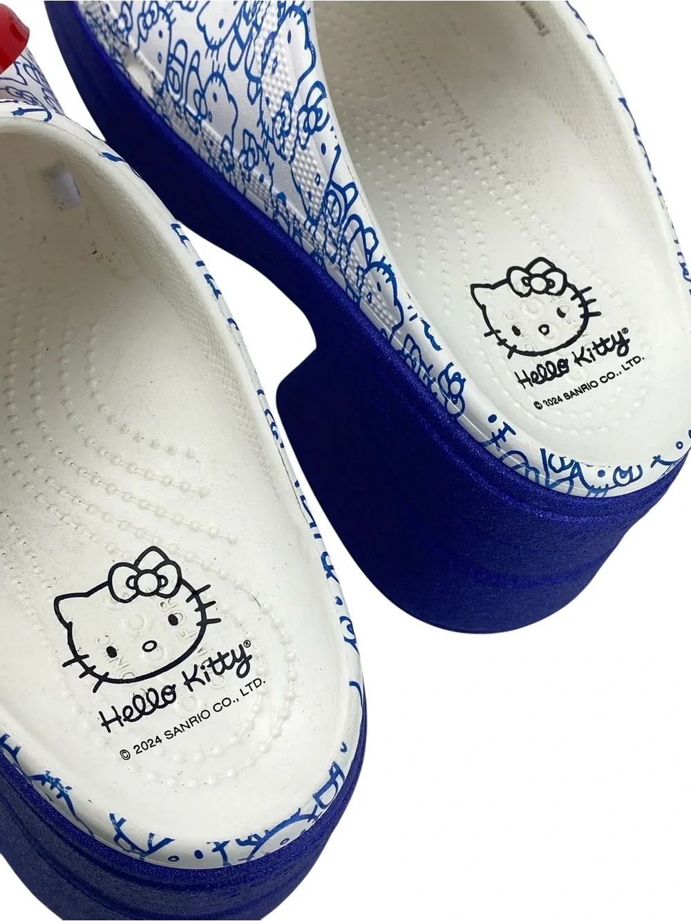 Hello Kitty Crocs Siren Heeled Clog Platform Shoes Size Men 8 Women 10 w Jibbitz - Picture 14 of 15